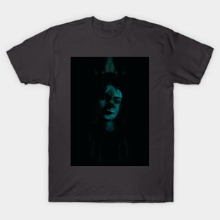 Special processing. Dark side. Monster. Very lovely girl. Like in dark tale. Aqua. T-Shirt